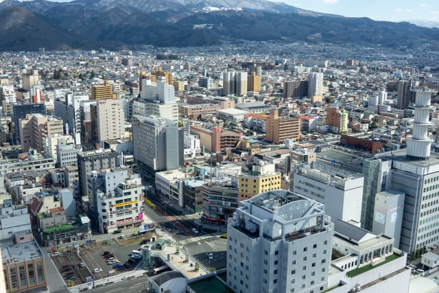 山形市内遠景