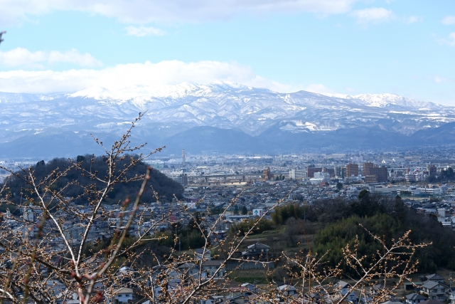 福島市と吾妻山