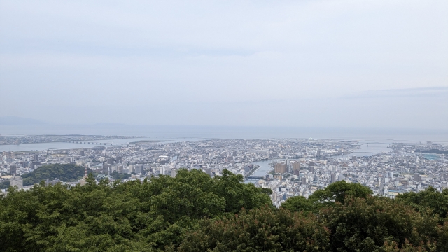 眉山から徳島市の遠景